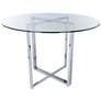 3_Legend 42" Wide Chrome Steel Round Dining Table more views
