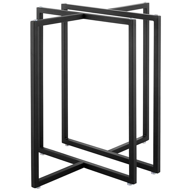 Image 4 Legend 42" Wide Matte Black Steel Round Dining Table more views