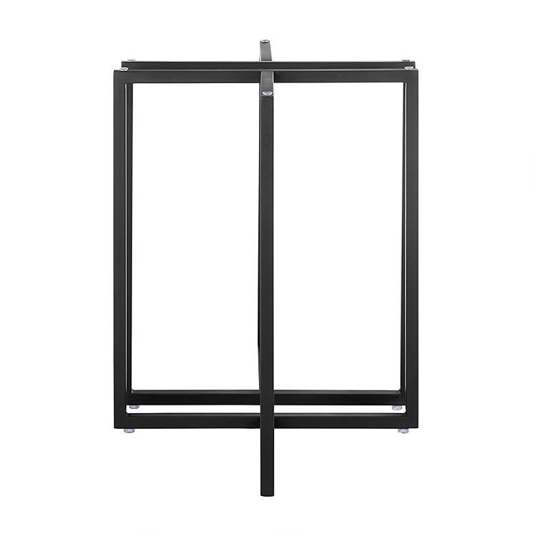 Image 5 Legend 42" Wide Matte Black Steel Round Dining Table more views