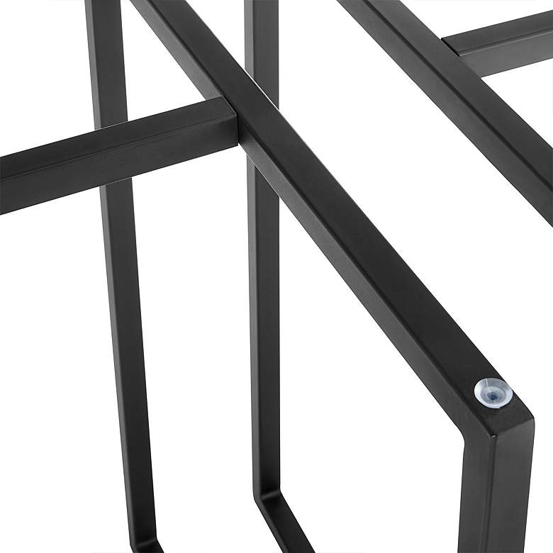 Image 7 Legend 42" Wide Matte Black Steel Round Dining Table more views