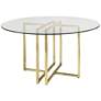 Legend 48" Wide Brushed Gold Round Dining Table in scene