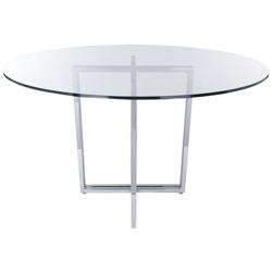 Legend 48&quot; Wide Chrome Steel Round Dining Table