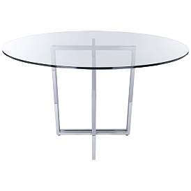 Image2 of Legend 48" Wide Chrome Steel Round Dining Table