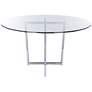 Legend 48" Wide Chrome Steel Round Dining Table in scene