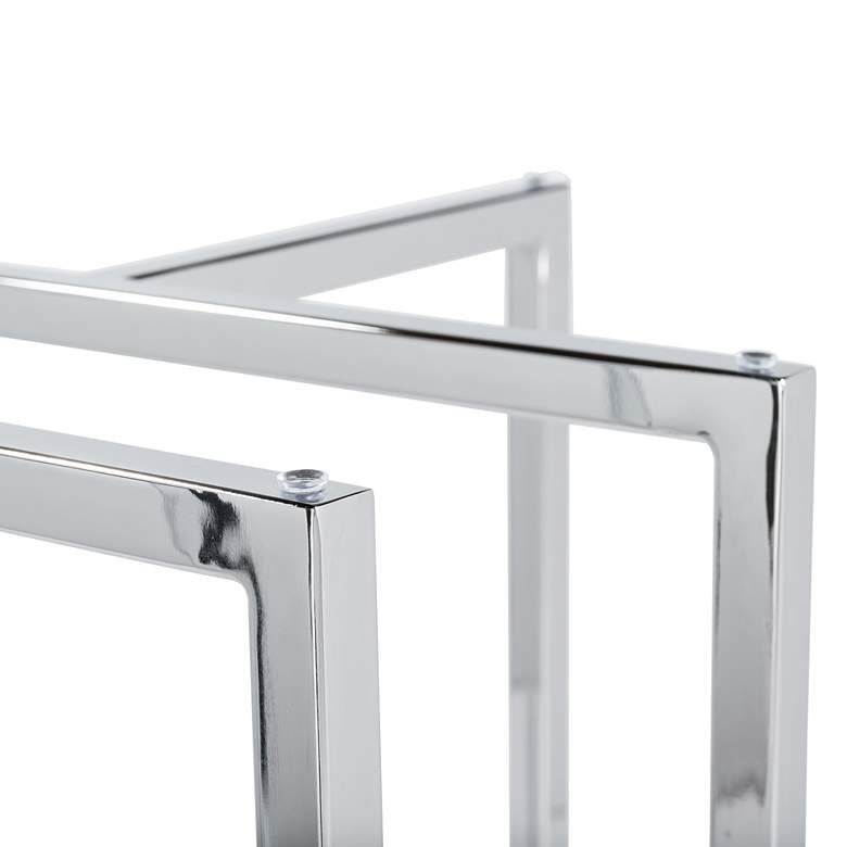 Image 3 Legend 48" Wide Chrome Steel Round Dining Table more views
