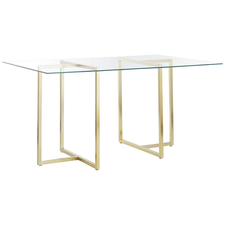 Image 1 Legend 48 inch Wide Gold Rectangular Dining Table