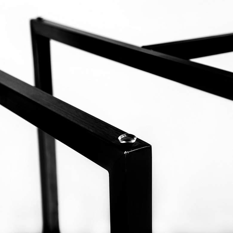 Image 4 Legend 48" Wide Matte Black Steel Round Dining Table more views