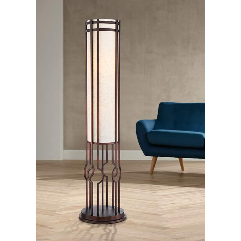 Image 1 Legend Open Cage Cylinder Floor Lamp