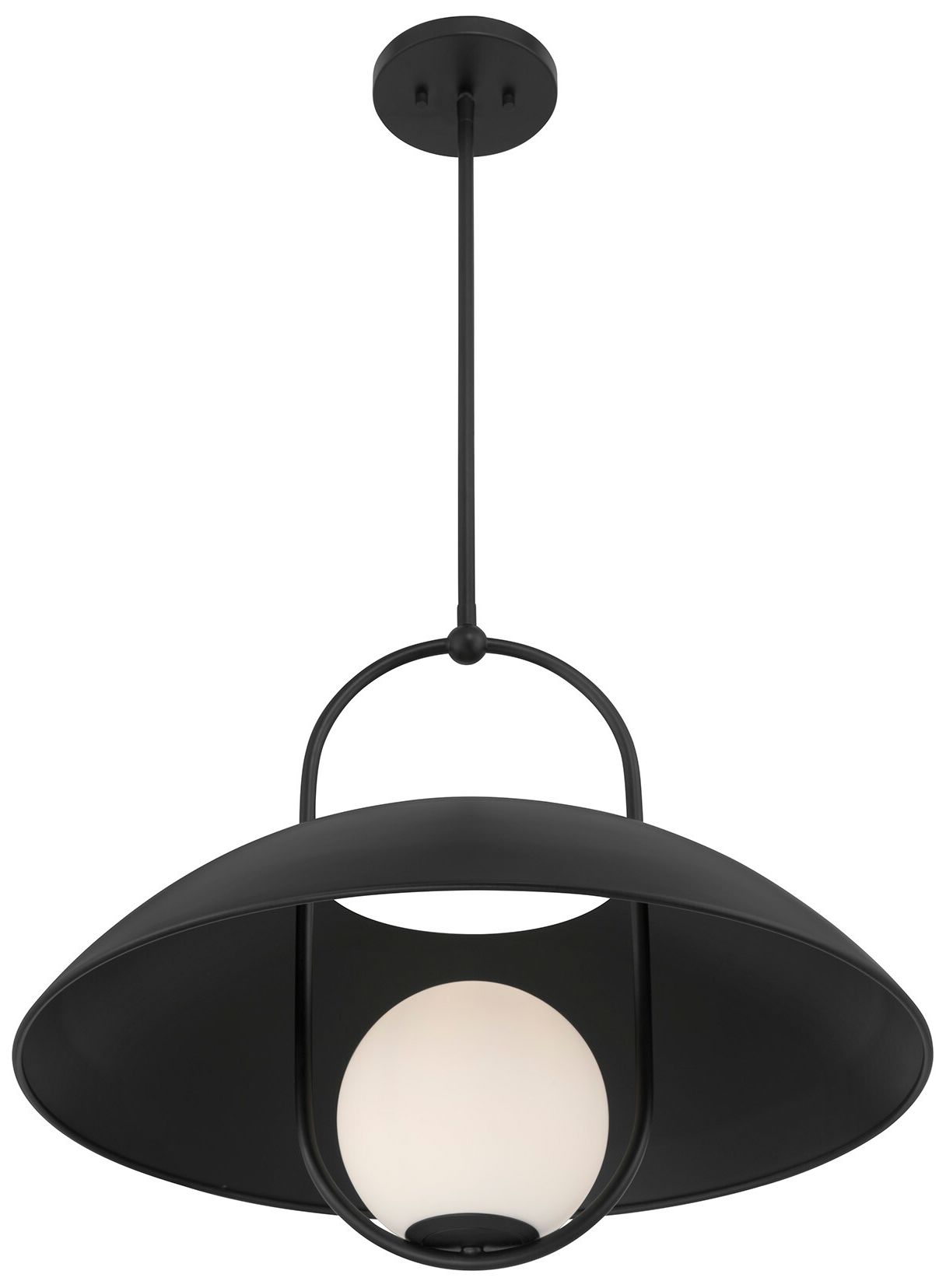 Lehigh 1-Light Pendant in Matte Black
