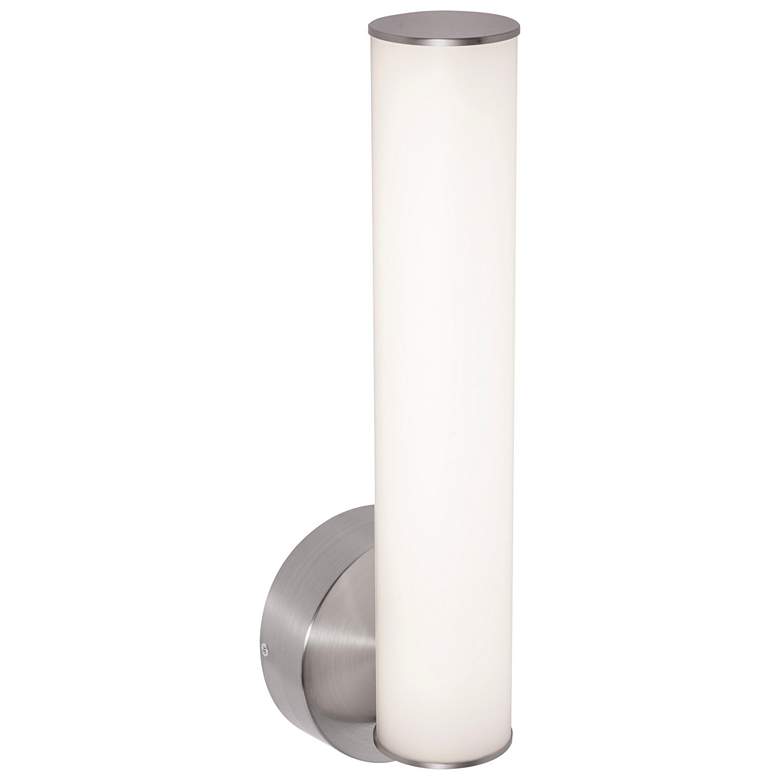 Image 1 Leia 14 inch 14 inch High Satin Nickel LED Sconce