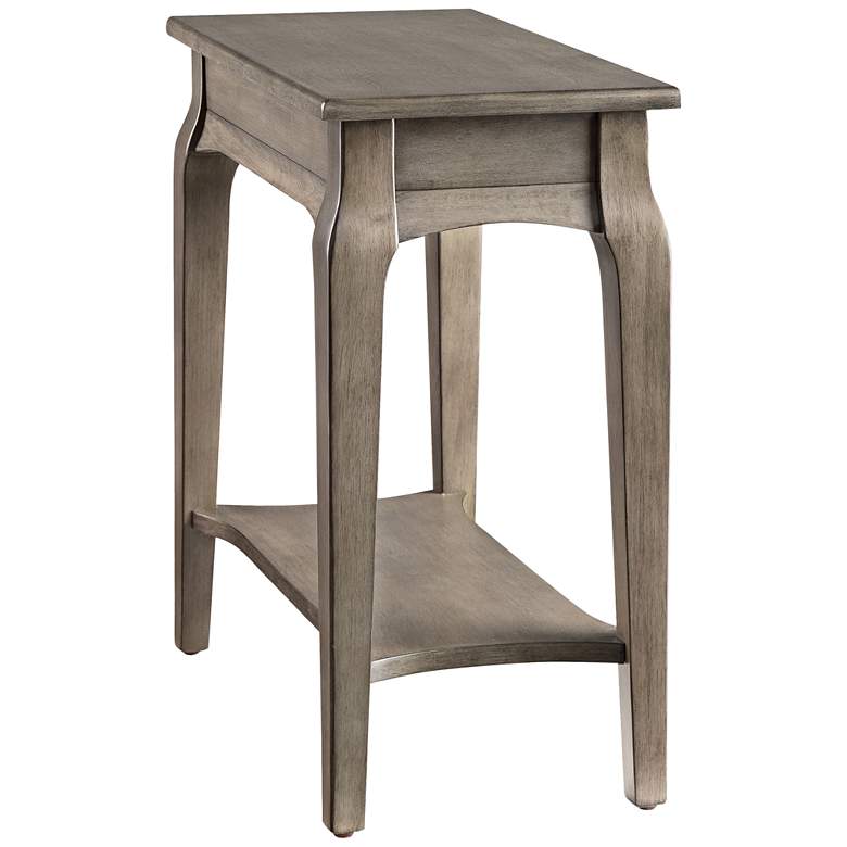 Leick 12 inch Wide Smoke Gray Narrow 1-Shelf Chairside Table