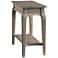 Leick 12" Wide Smoke Gray Narrow 1-Shelf Chairside Table