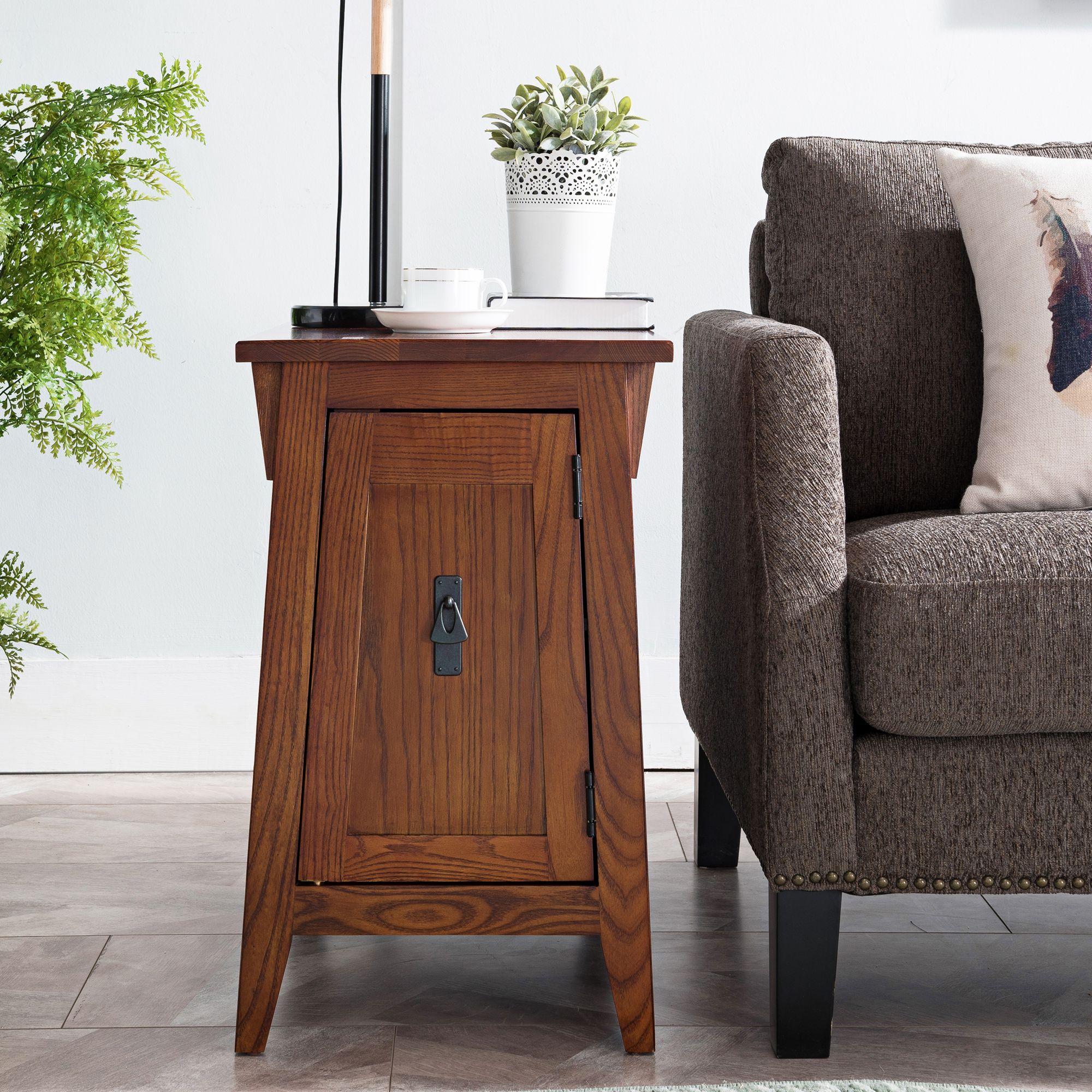 Leick 15" Wide Russet Finish Mission Style End Table