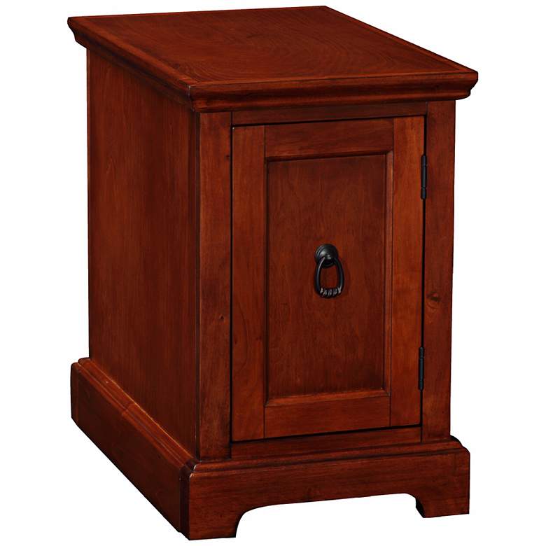 Image 1 Leick 23" High Cherry Wood End Table Printer Stand