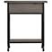 Leick 24" Wide Smoke Gray 1-Drawer Nightstand