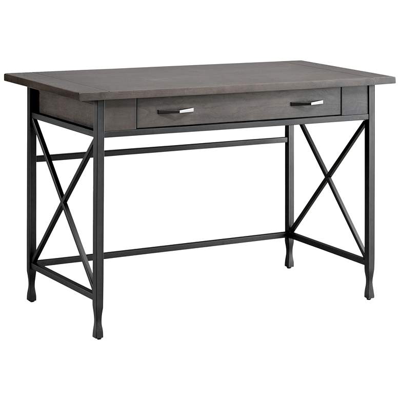 Image 2 Leick 46 inch Wide Smoke Gray Computer Writing Desk