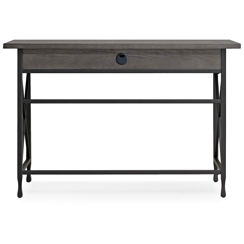 Image 3 Leick 46" Wide Smoke Gray Computer Writing Desk more views