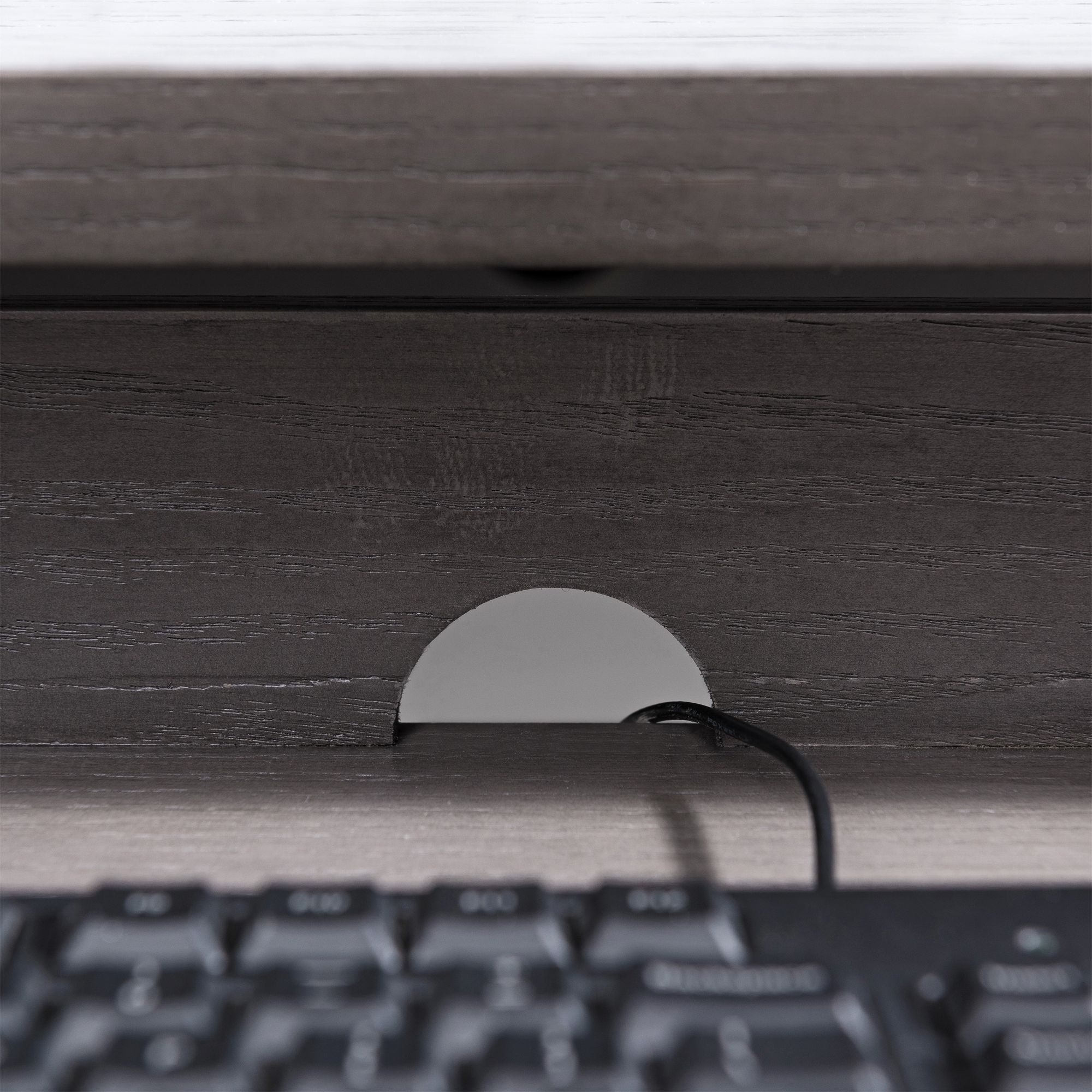 Leick 46" Wide Smoke Gray Computer Writing Desk