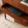 Leick 48" Wide Farmhouse Mission Oak Wood Laptop Desk