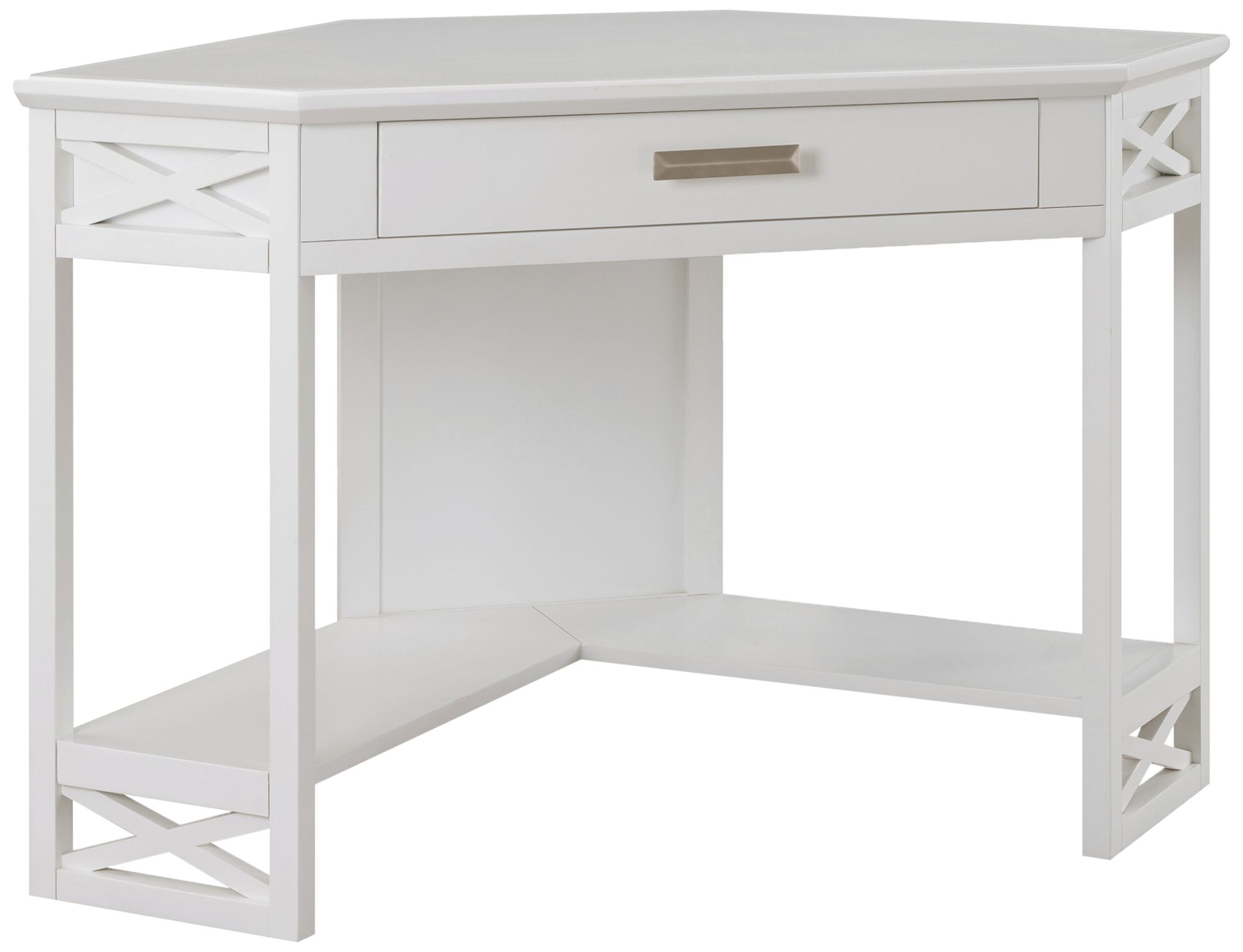 Color Grey Compact Desk Corner Diagonal Size 1 1/2 