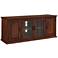 Leick 60" Wide Burnished Oak 4-Door TV Stand Cabinet