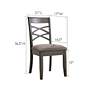 Leick Adora Moss Heather Fabric Dining Chairs Set of 2