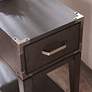 Leick Beckett 12"W Soft Anthracite Wood 1-Drawer Side Table