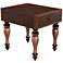 Leick Cognac Leather-Look 2-Drawer Trunk End Table