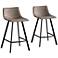 Leick Dapple 24 1/2" Gray Counter Stools Set of 2