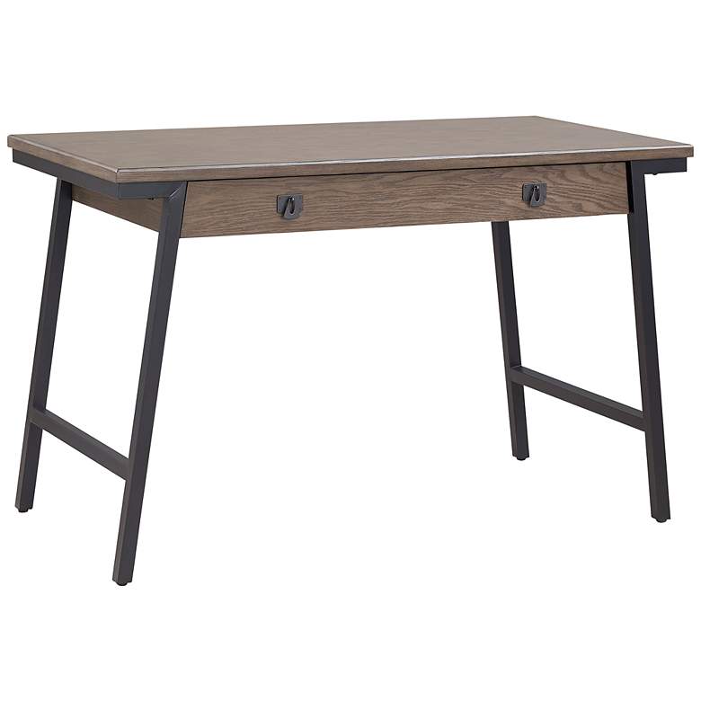 Image 2 Leick Empiria 48 inch Wide Smoke Gray 1-Drawer Computer Desk