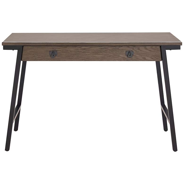 Image 6 Leick Empiria 48" Wide Smoke Gray 1-Drawer Computer Desk more views