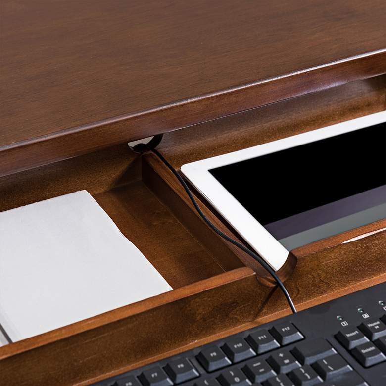 Image 5 Leick Empiria 48" Wide Walnut Laptop Computer Desk more views