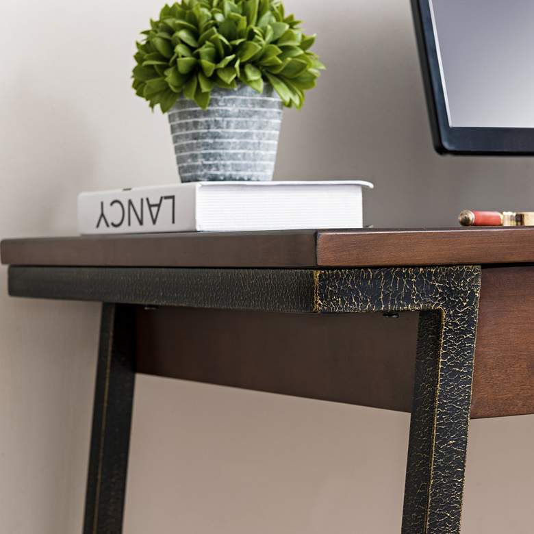 Image 6 Leick Empiria 48" Wide Walnut Laptop Computer Desk more views