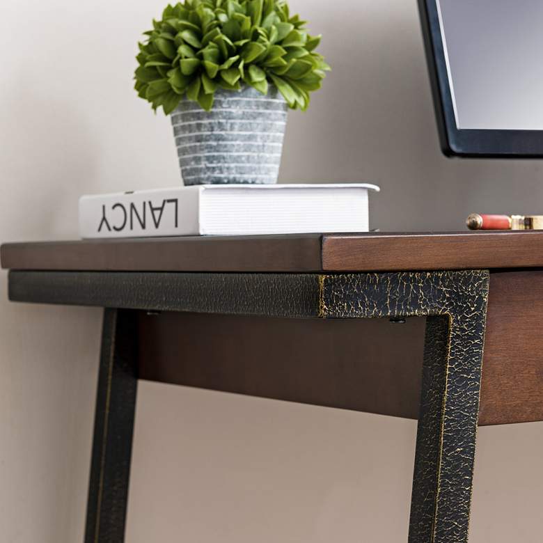 Image 6 Leick Empiria 48 inch Wide Walnut Laptop Computer Desk more views