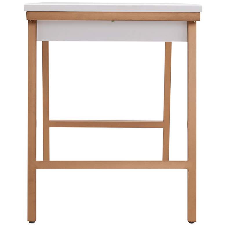 Image 7 Leick Empiria 48" Wide White Painted 1-Drawer Computer Desk more views