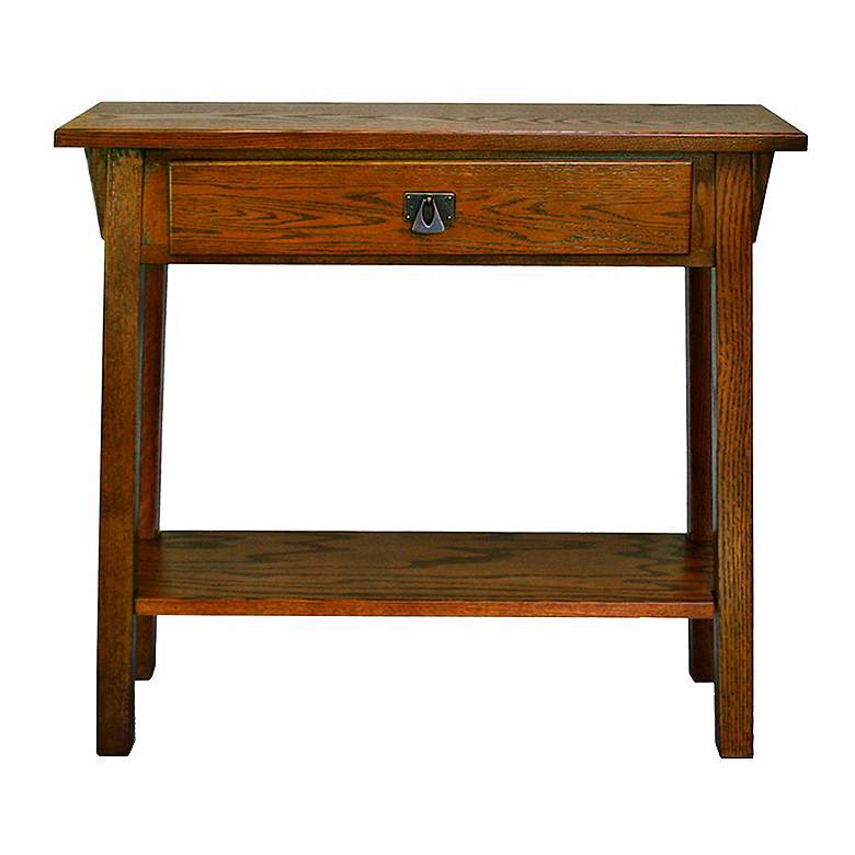 Image 1 Leick Furniture Mission Style Russet Hall Stand Table