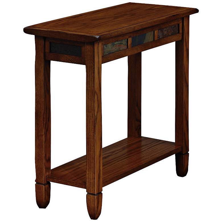 Image 1 Leick Furniture Rustic Slate and Oak End Table
