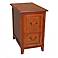 Leick Furniture Shaker Style Oak Finish Cabinet End Table