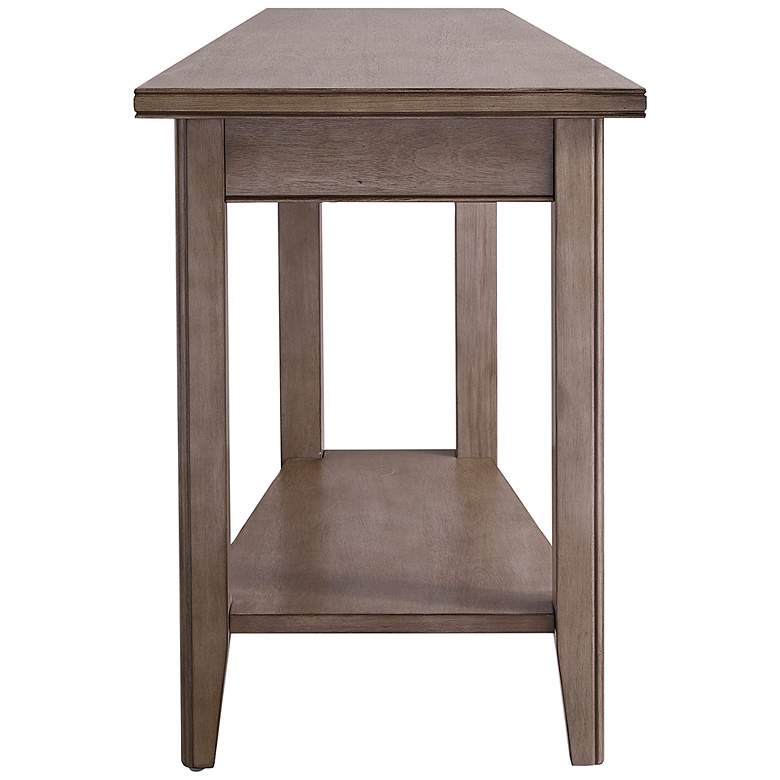 Image 5 Leick Home Laurent 17" Wide Smoke Gray Wood Recliner Wedge Side Table more views