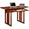 Leick Home Mission Oak 47 1/2" Wide Drop Leaf Computer Writing Desk