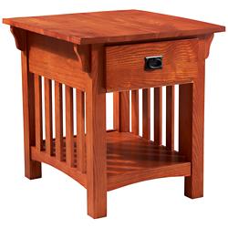 Leick Jerymiah 24&quot; Wide Medium Oak Wood Side Table