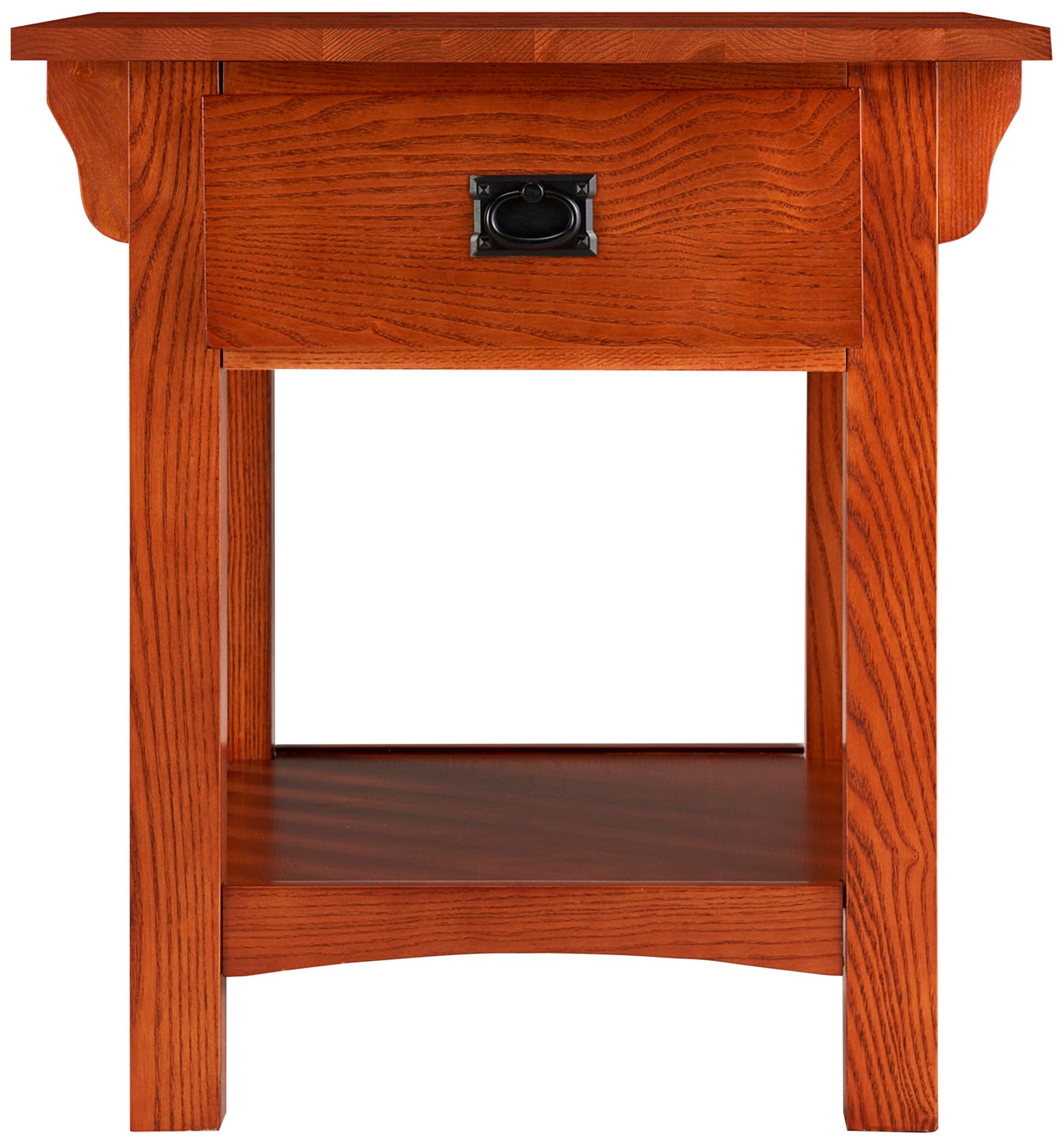 Image 6 Leick Jerymiah 24" Wide Medium Oak Wood Side Table more views