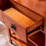 Leick Jerymiah 34" Wide Medium Oak Wood 2-Drawer Bookcase