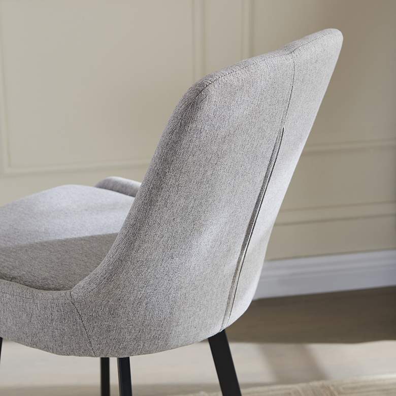Image 3 Leick Laia 24" Gray Fabric Counter Stools Set of 2 more views