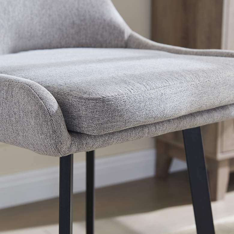 Image 4 Leick Laia 24" Gray Fabric Counter Stools Set of 2 more views