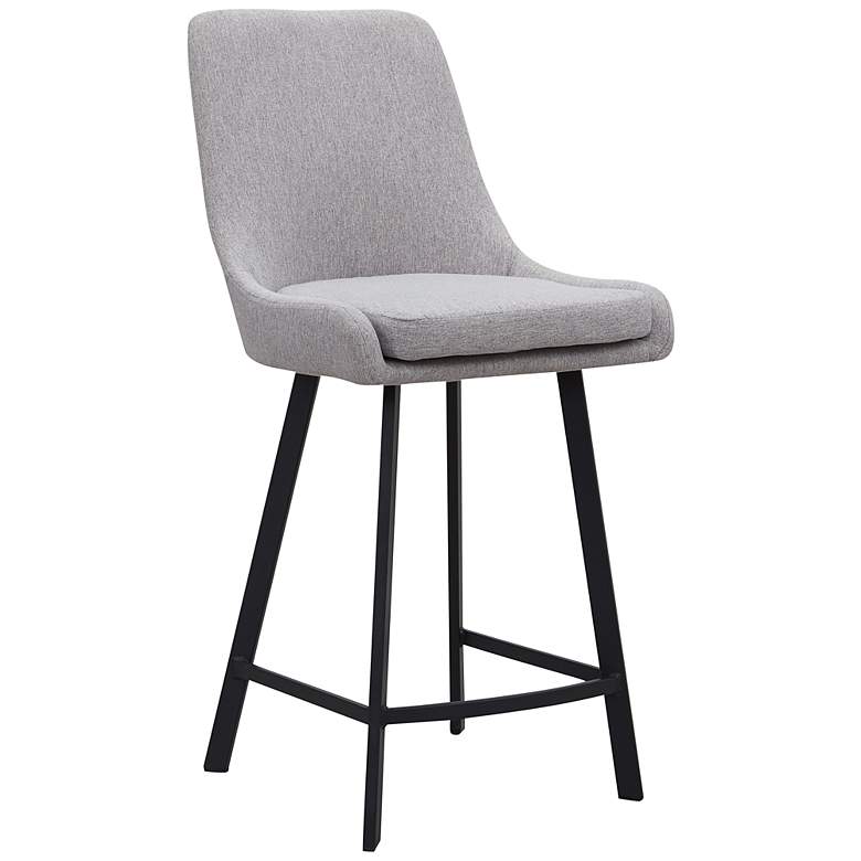 Image 5 Leick Laia 24" Gray Fabric Counter Stools Set of 2 more views