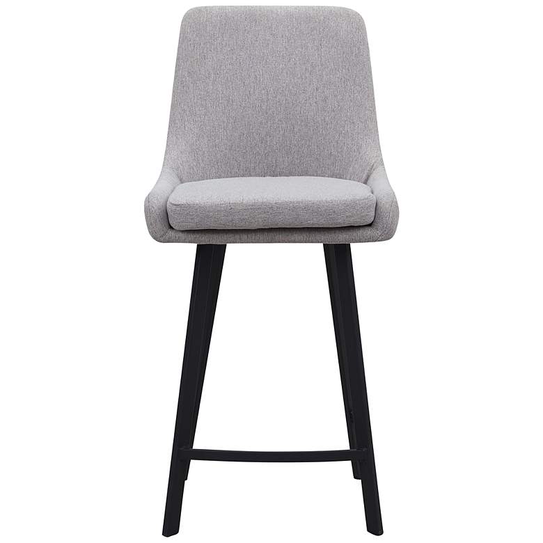 Image 6 Leick Laia 24" Gray Fabric Counter Stools Set of 2 more views