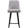 Leick Laia 24" Gray Fabric Counter Stools Set of 2 in scene