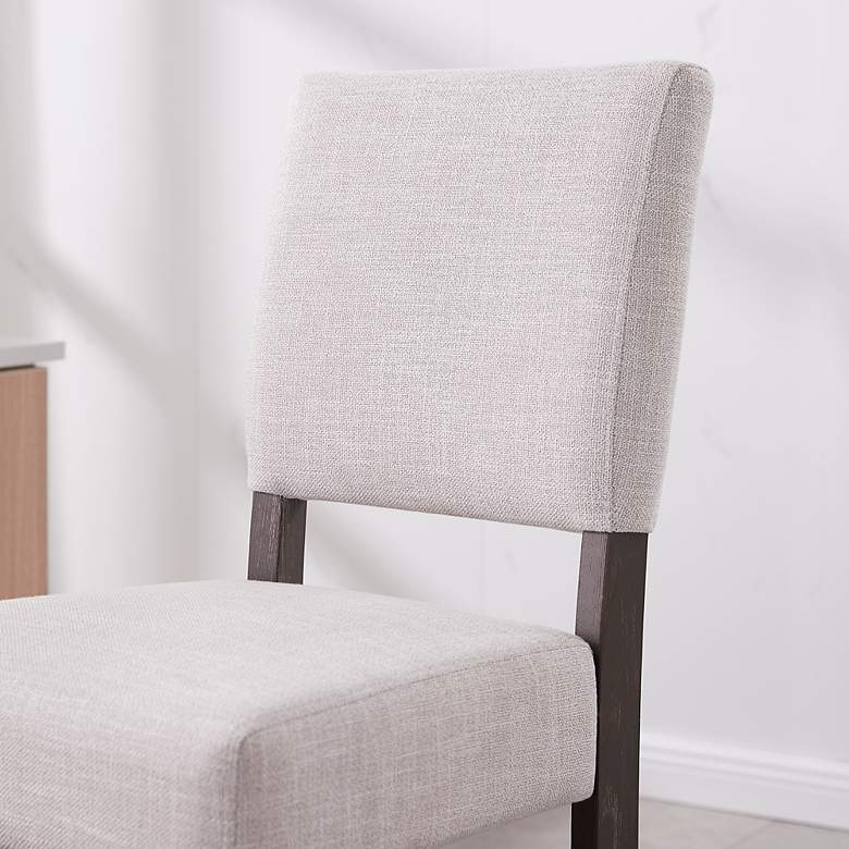 Image 3 Leick Marlowe 30" Gray-Washed Fabric Bar Stools Set of 2 more views