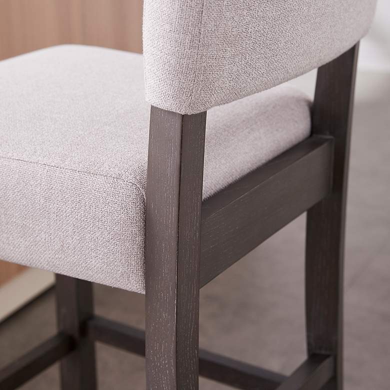 Image 5 Leick Marlowe 30" Gray-Washed Fabric Bar Stools Set of 2 more views